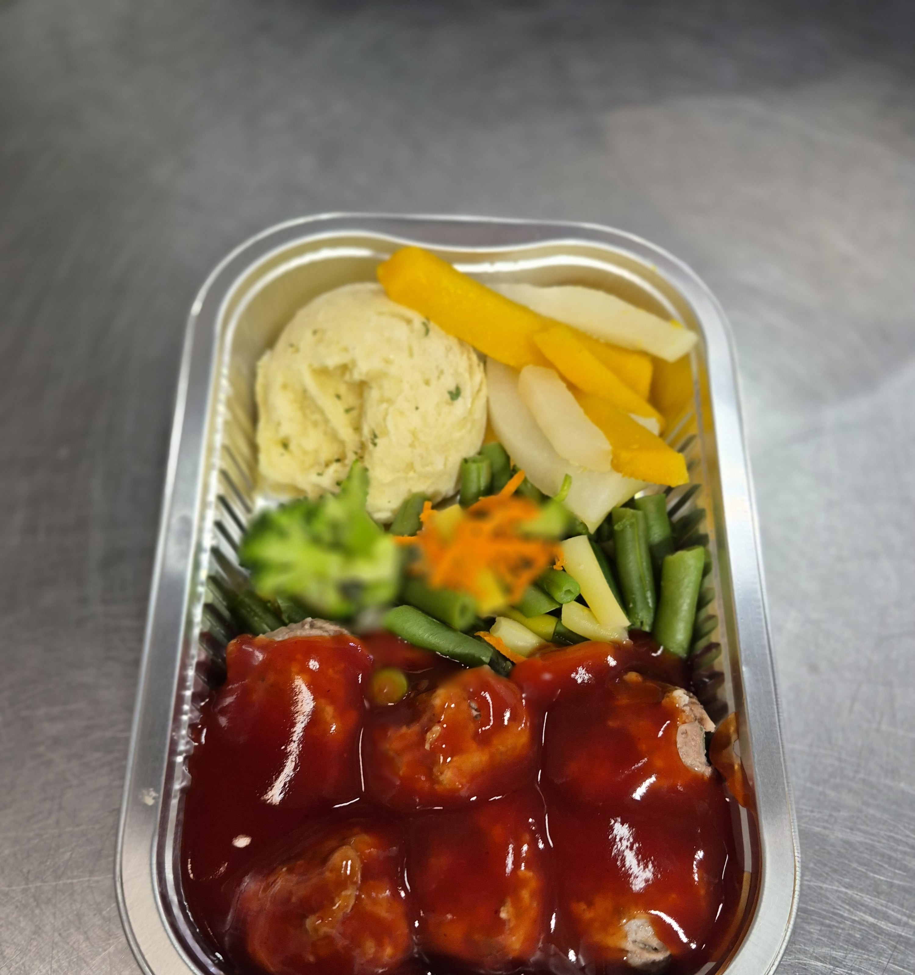 Boulettes de boeuf Aigre DouceLégumes uniquement