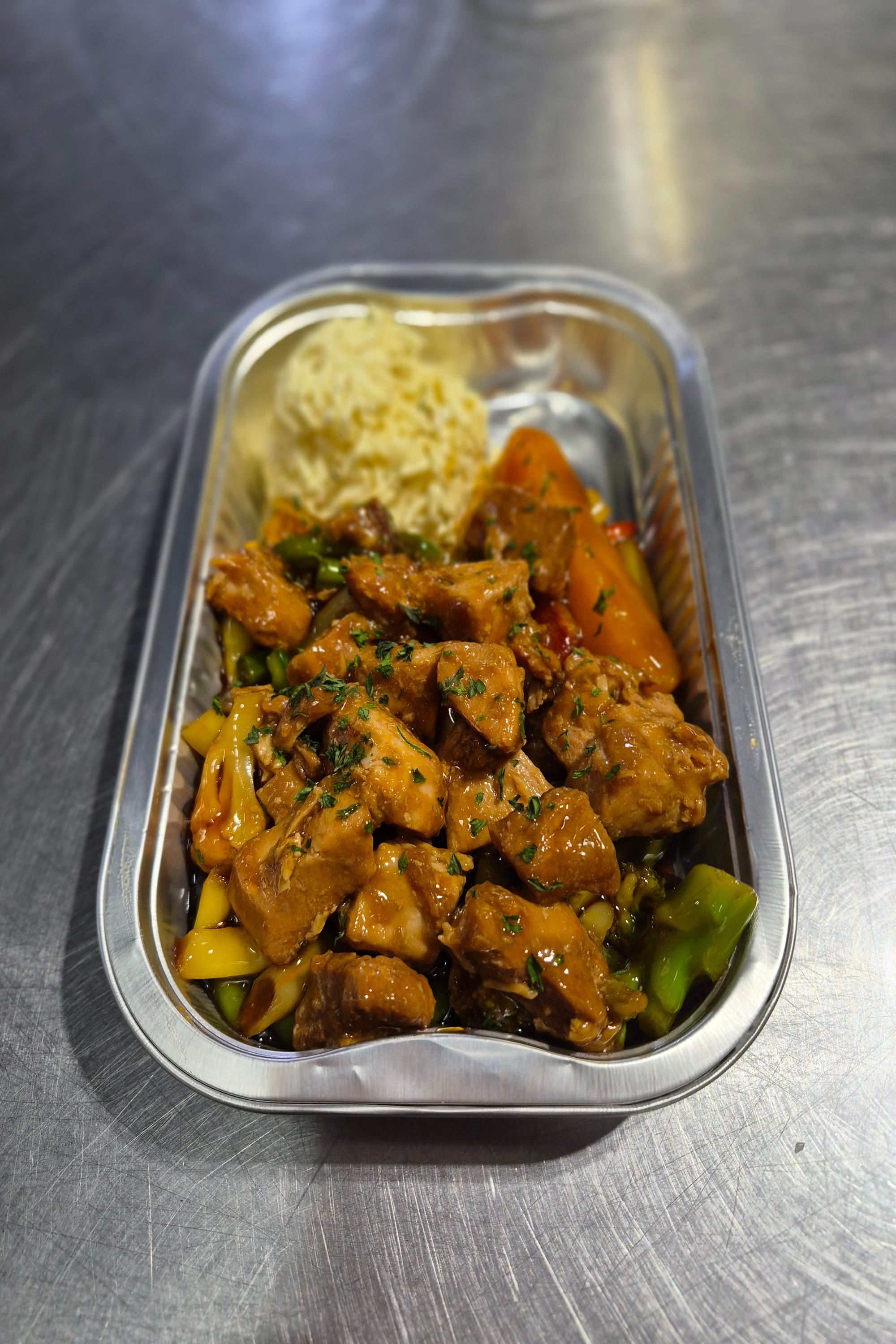 Brochettes de poulet teriyakiLégumes uniquement